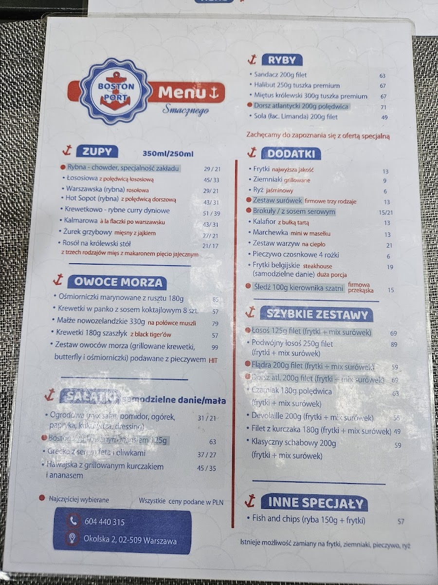 Menu Boston Port-4