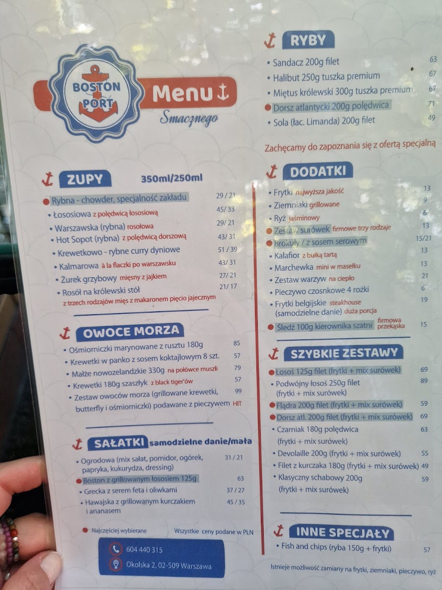 Menu Boston Port-7